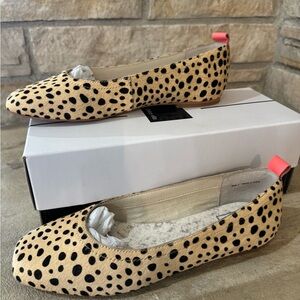 Dolce Vita Ozzie Cheetah print calf hair flats